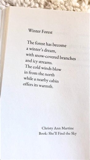 Winter Forest nature poem from my poetry collection She'll Find the Sky