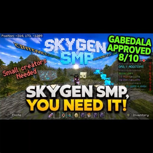 i MADE A SKYGEN SMP?! and now i need YOU!!! #minecraftserver #minecraft