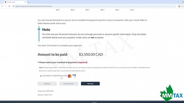 GST/HST Payment (CRA)