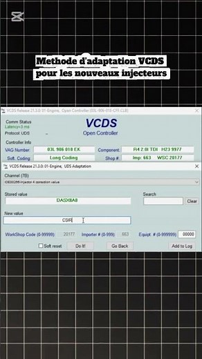 📘 Guide Technique : Méthode d’adaptation VCDS pour les nouveaux injecteurs #AutoExplain #VCDS #audi