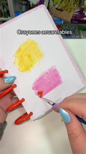 Crayones metalizados acuarelables #tips #crayones