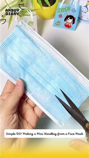 Simple DIY Making a Mini Handbag from a Face Mask | DIY Crafts & Handmade