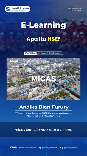 QHSE Training & Consulting on Instagram: "Mau karier melesat lebih cepat? Saatnya upgrade skill kamu lewat e-learning Upskill Program by Garuda Systrain! Belajar HSE Plan, Regulation & Report dengan metode e-learning modern dan fleksibel, lengkap dengan materi eksklusif dan bimbingan instruktur berpengalaman. 📌 Cocok buat kamu yang ingin: 🔹 Menambah pengetahuan soal K3 & HSE 🔹 Meningkatkan value di dunia kerja 🔹 Siap bersaing dan meraih peluang karier lebih besar Klik link di bio untuk beli 