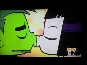 Teen Titans Go Raven & Beast Boy Kiss