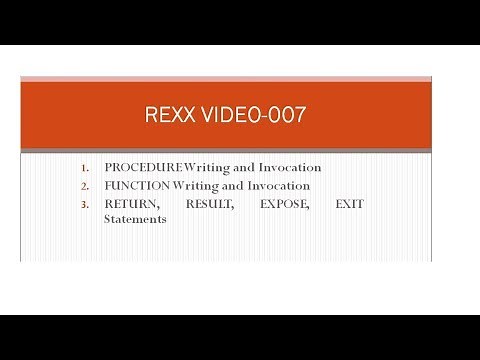 REXX Programming | 07 | Procedures and Functions
