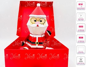 Santa Pop up Candy Box SVG: Cricut & Silhouette File (digital File) - Etsy
