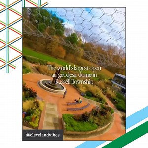 via @clevelandvibes: "Discover the world’s largest open-air geodesic dome at @asminternational in Russell Township. A stunning symbol of engineering and materials science. Built in 1958, this iconic structure at ASM International Headquarters in Ohio embodies the fusion of art and science. Featuring a unique 50,000 sq. ft semi-circular building and a breathtaking 103-feet tall geodesic dome, designed without internal supports and using 65,000 parts. The magnificent 274-feet diameter geodesic dom