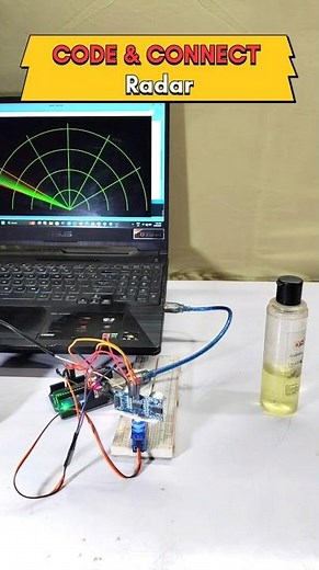 Arduino Radar GUI | Serial Communication with Processing (Code Explained) | #shorts #subscribe