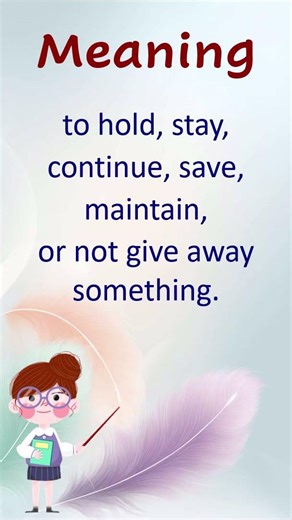 KEEP - Meaning | Learn English in Urdu | English Booster by Kashwani