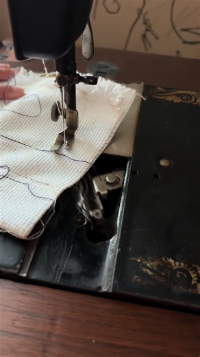 These shuttle bobbins are so fascinating! This is Zella, my 100-year-old Singer 127 treadle sewing machine. I’ll be posting updates on her progress as I get her cleaned up, but she’s already sewing right off the trailer! 🥰 #sewing #witch #craft #restoration