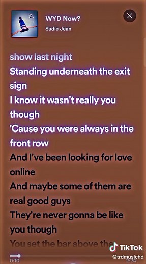 WYD Now Lyrics by Sadie Jean – Full Song & Meaning