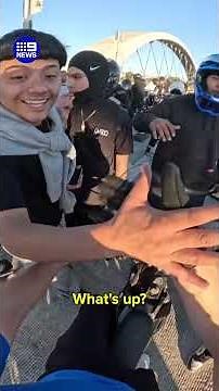 E-bike hoons target Sydney Harbour Bridge | 9 News Australia