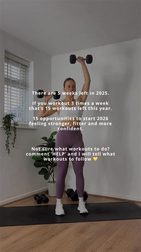 MonikaFit on Instagram: "The end of year motivation you need to hear ✨ If you don’t know what workouts to do comment ‘HELP’ and I will tell you what workouts to follow 🫶🏻 If you are struggling with motivation this time of year, now is a great time to start a new challenge or follow a program to give you a little boost. Another way is to physically write down 1-15 somewhere and tick off your workouts as you go 🤩 Let’s end the year strong together 💛 #homeworkout #workoutathome #workoutforwomen