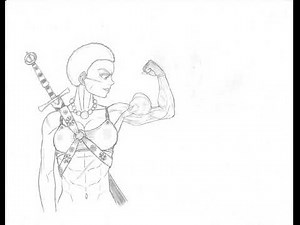 Female Muscle Growth: Ripped bicep flex