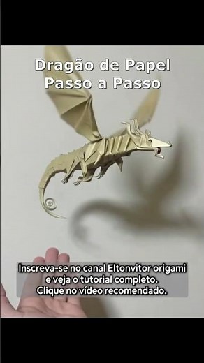 Como Fazer um Origami Dragão de Papel Passo a Passo