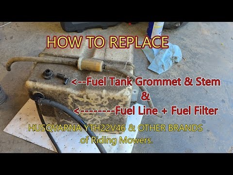 HOW TO REPLACE - The Fuel Tank Grommet, Stem, Fuel Line and Fuel Filter for MOST Riding Mowers