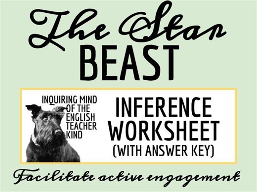 "The Star Beast" by Nicholas Stuart Gray Close Reading Analysis Worksheet | Teaching Resources