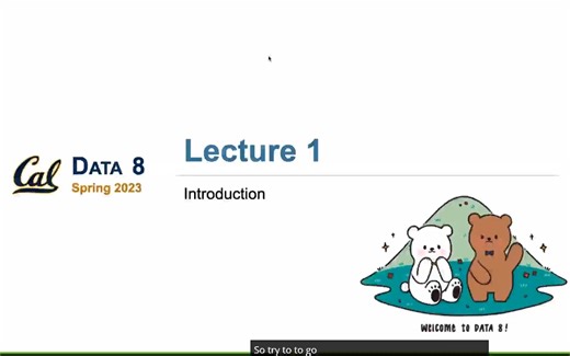 加州大学伯克利分校 数据科学 Data Science C8 #1 数据可视化（已加入自动识别字幕）