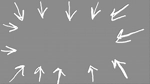 arrows doodle animation in a rectangular shape