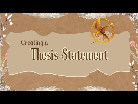 Breakthrough Collaborative Teaching Fellowship Application - Creating a Thesis Statement