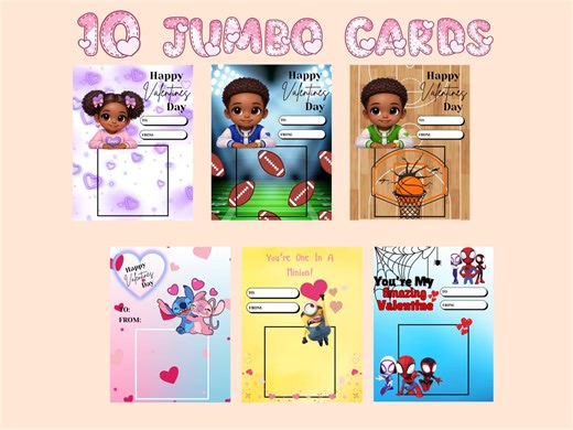 10 Jumbo Cards Printable, Editable DIY (digital Download) - Etsy