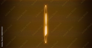 3D Rendering - Figurative self illuminated Communication User Name People Person icon in amber yellow color spinning over a line grid pattern background - Seamless loop