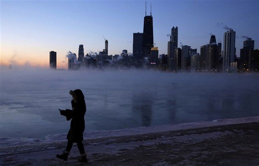 Arctic air mass pushes to the U.S. South; Midwest also bracing for dangerous wind chills