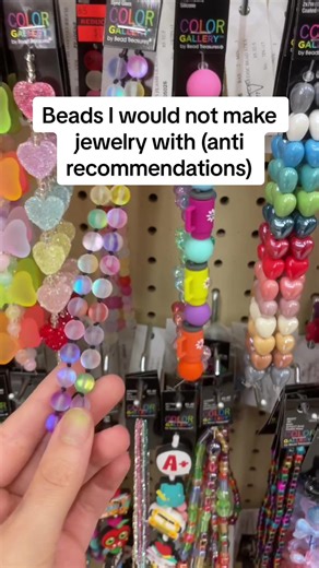Beads I do not recommend making jewelry with (but could be good for other craft or diy projects I guess) #diy #beadtok #craftstore