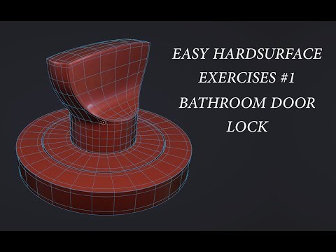 Easy Hard Surface Exercises #1: Bathroom Door Lock (Blender Tutorial)