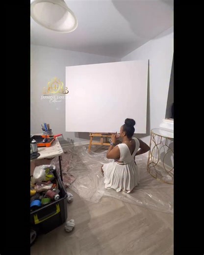 2.2K views · 53 reactions | Deep Exhale……. 60x72in Abstract Mixed Media. Clay. Acrylic. Plaster. | Jasmine Janelle Collexion | Facebook