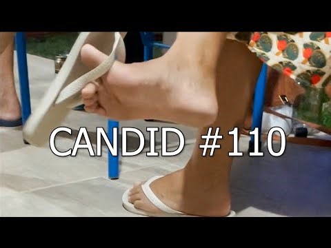 Gabriella Dangling Her White Flip flops