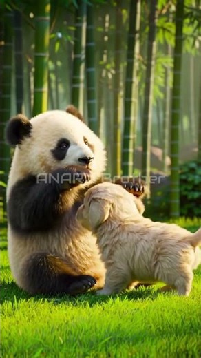 Panda & Dog: The Cutest Unlikely Friendship Ever! #PandaAndDog #CuteAnimals #animalfriends