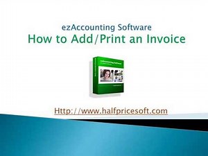 ezAccounting: How to add and Print invoice