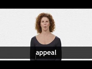 How to pronounce APPEAL in American English