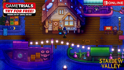 Stardew Valley returns to Game Trials! Shape your land into a thriving farm starting tomorrow, January 29th. Nintendo Switch Online members can download the full game for free: https://ntdo.com/6183AqstJ | Nintendo Switch