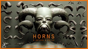 Bernhard van der Horst 3D Artist - HORNS - 60 Horns, Antlers, Frills & Horn Sockets IMM   VDM