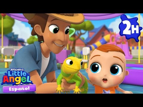 Aprendemos de reptiles con Bebé Juan 🦎 Canciones Infantiles🎵 Moonbug Español | Little Angel