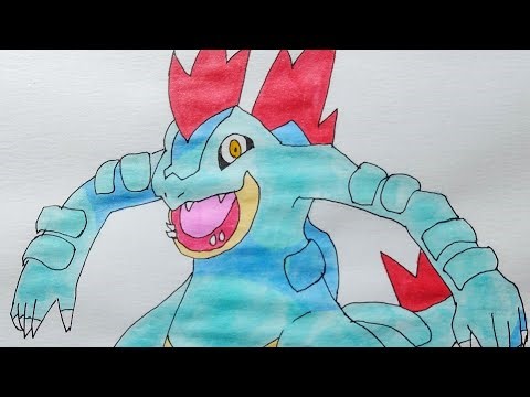 Drawing Feraligatr in 5 Minutes 