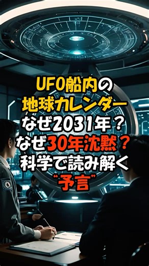 UFO船内の地球カレンダーなぜ2031年？なぜ30年沈黙？科学で読み解く“予言” 【都市伝説 予言 オカルト】