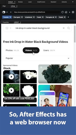 So, After Effects has a web browser now. 🤯