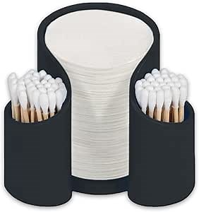 OULIGET Coffee Filter Paper Holder,Portable Storage Container for (50mm - 60mm) Round Disposable Filter,Multi-compartment Organizer for Swab Dental Floss Cotton Pad Paper Cup