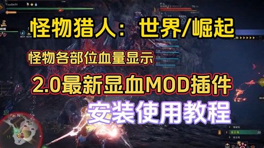 怪物猎人：世界/崛起 2.0最新怪物各部位显血MOD插件安装使用教程
