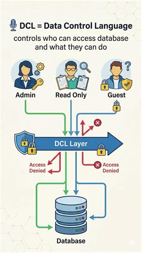 DCL in SQL Explained in 20 Seconds | GRANT & REVOKE | Database Security Basics