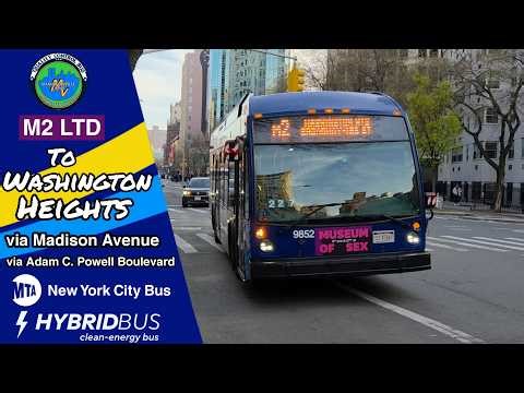 NYCT || Washington Heights Bound 2021 Nova Bus LFS HEV #9852 M2 LTD Full Ride from East Village