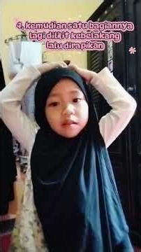 Tutorial Hijab Pashmina Kaos Anak Simple & Cantik | by Alma