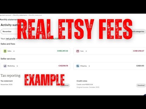 Etsy Seller Fees Explained With Real Numbers!