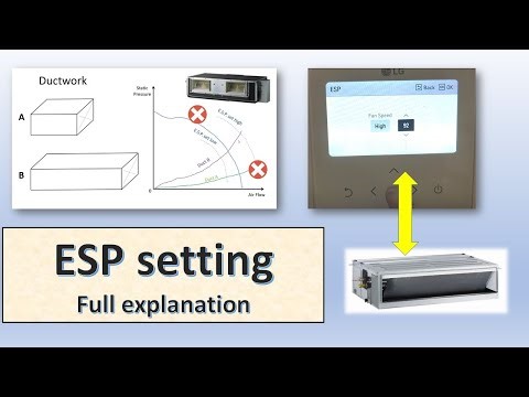 ESP (External Static Pressure) setting on LG Ducted Indoor Units/Evaporators. Detailed Explanation