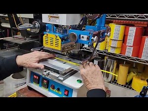 Stamping nylon wire ties with the HSC-250 Hot Stamp Machine.