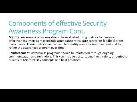 CISSP EN 2 1 7 Security Awareness Program