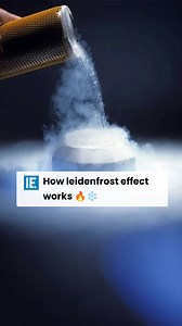 This is what happens when liquid nitrogen comes into contact with a surface that is significantly hotter than its boiling point. An amazing example of the Leidenfrost Effect. | Interesting Engineering